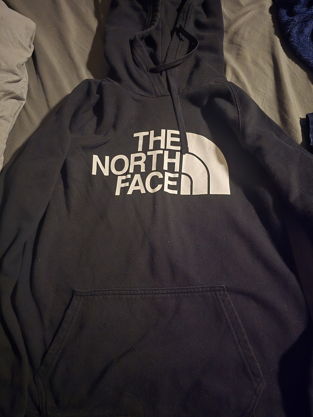 The North Face Black Hoodie with White Logo